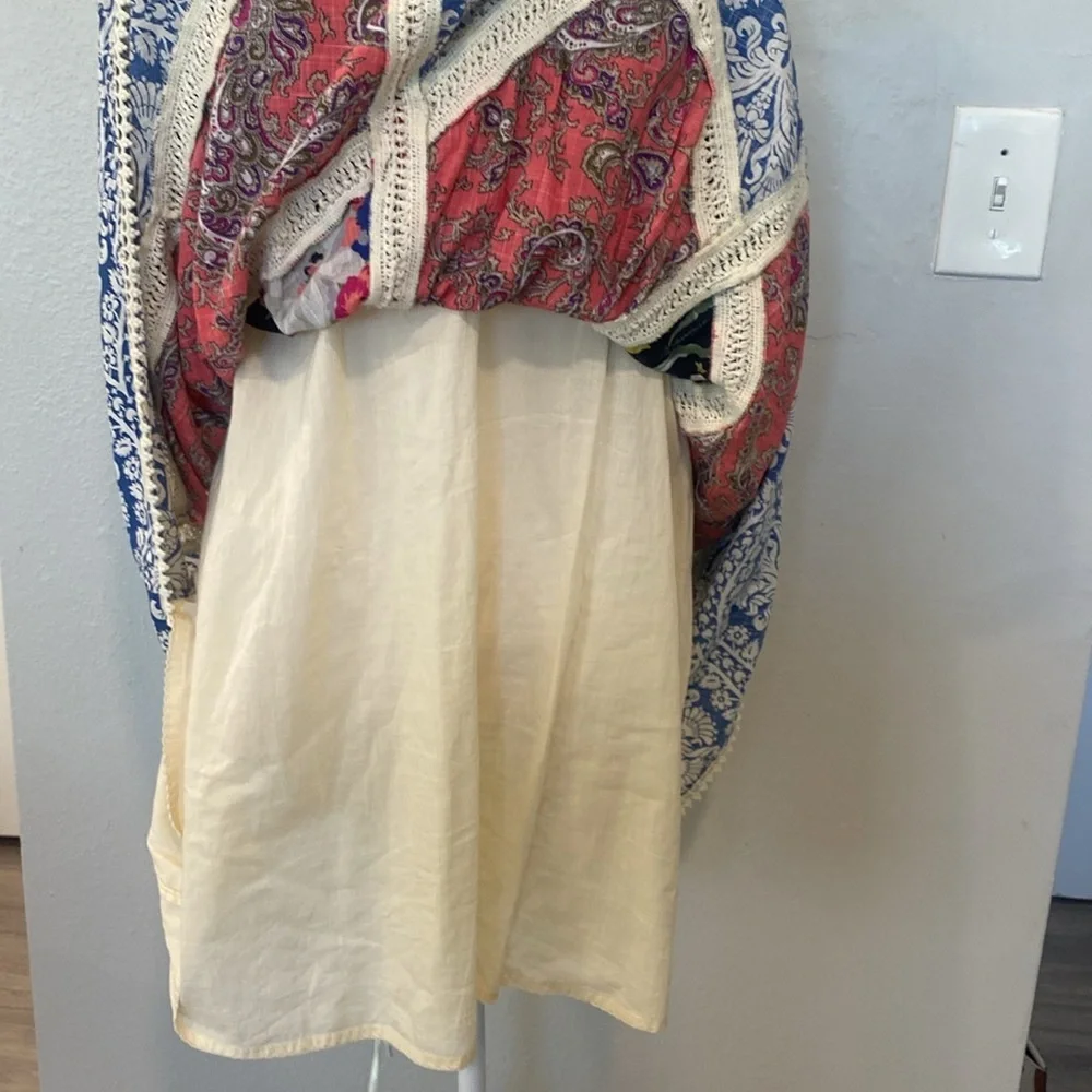 Anthropologie Vanessa Virginia Inez Swing Dress on Bohemian Paisley Floral SZ 4 - Picture 10 of 12
